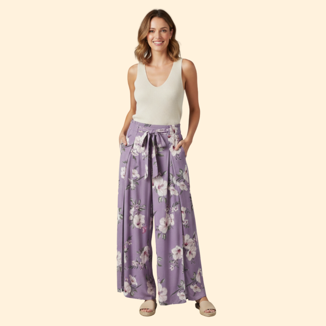 Women’s Wrap Front Pants with Side Slit