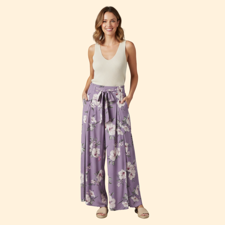 Women’s Wrap Front Pants with Side Slit