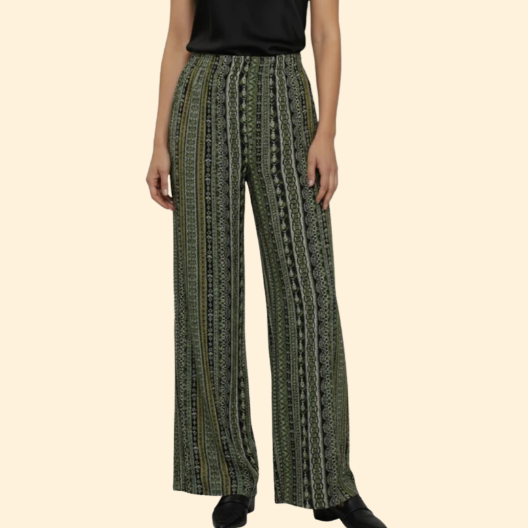 Women’s Wide-Leg Palazzo Pants with Graphic Print