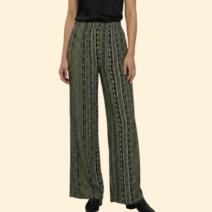 Women’s Wide-Leg Palazzo Pants with Graphic Print