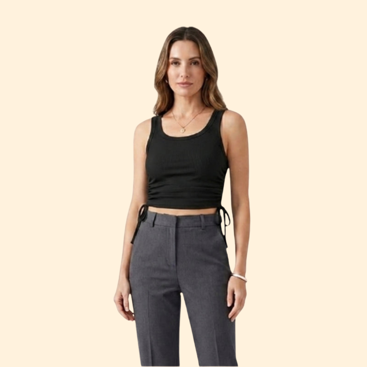 Women’s Crop Top with Crew Neckline