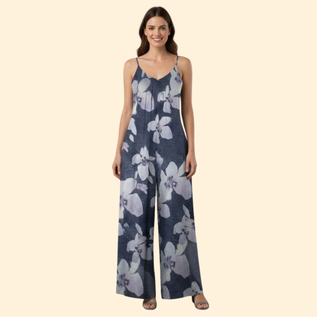 Women’s Sleeveless Jumpsuit with Adjustable Straps
