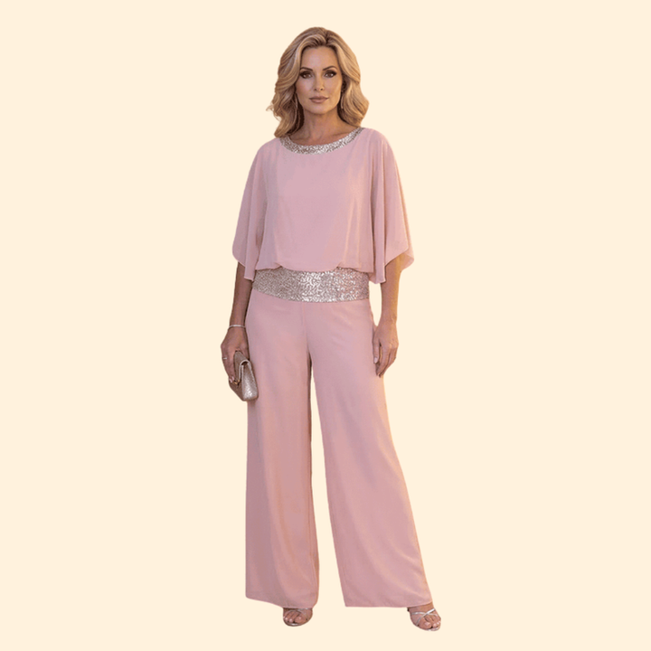 Women’s Elegant Jumpsuit with Sequin Detail