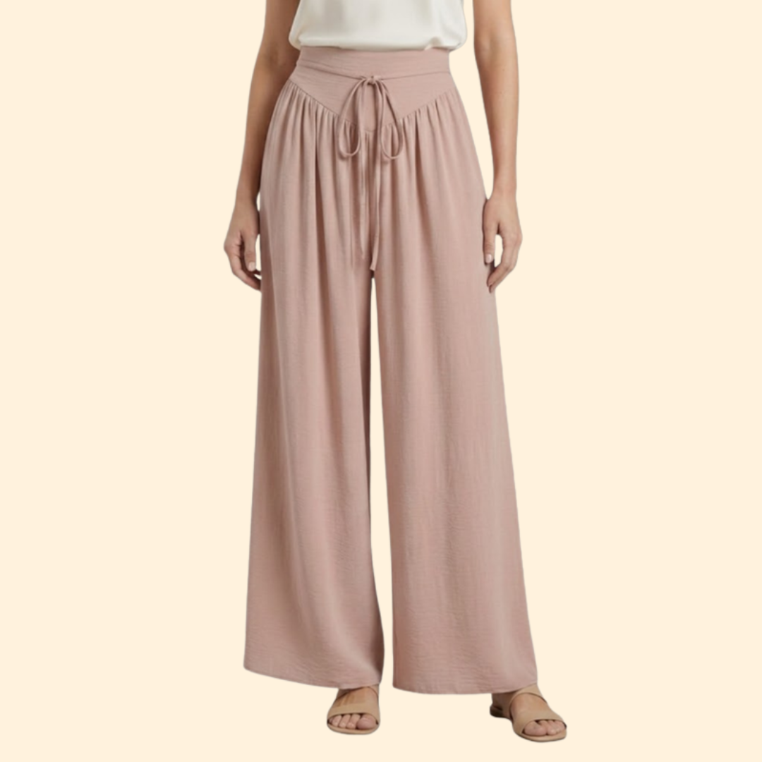 Women’s Wide Leg Pants with Drawstring Waist