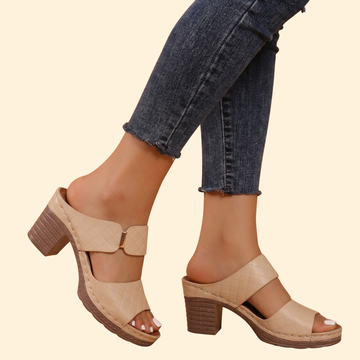 Women's Block Heel Sandals with Straps