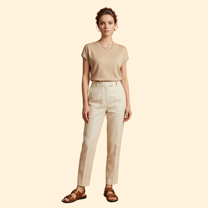 Women's Slingback Sandals with Hand-Stitched Details