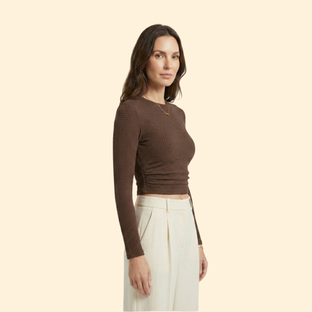 Women’s Crop Top with Mock Neckline