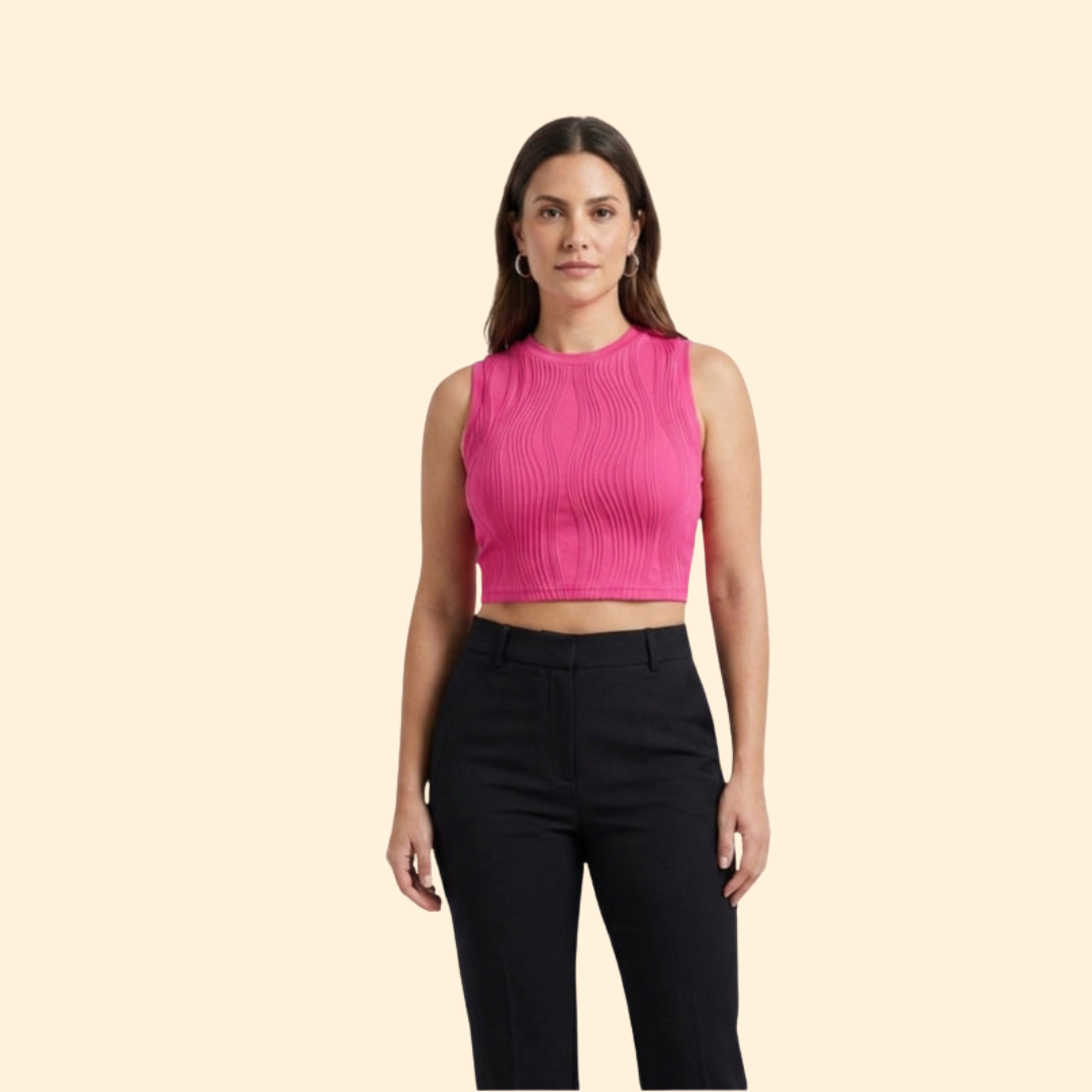 Women’s Crop Top with Sleeveless Silhouette