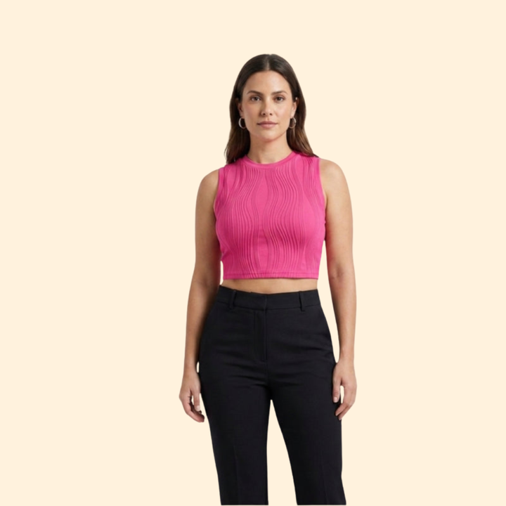 Women’s Crop Top with Sleeveless Silhouette