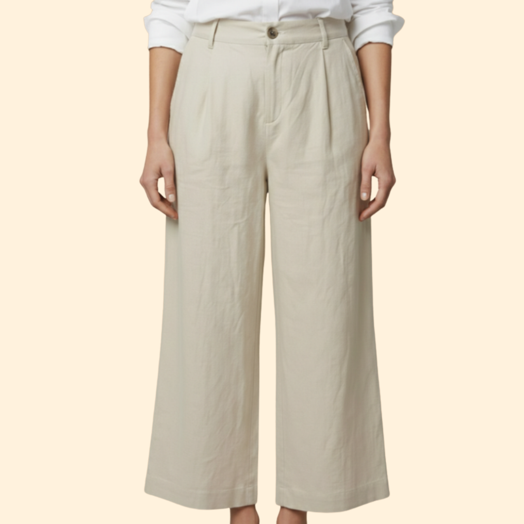 Women’s Loose Trousers with High Waist Design