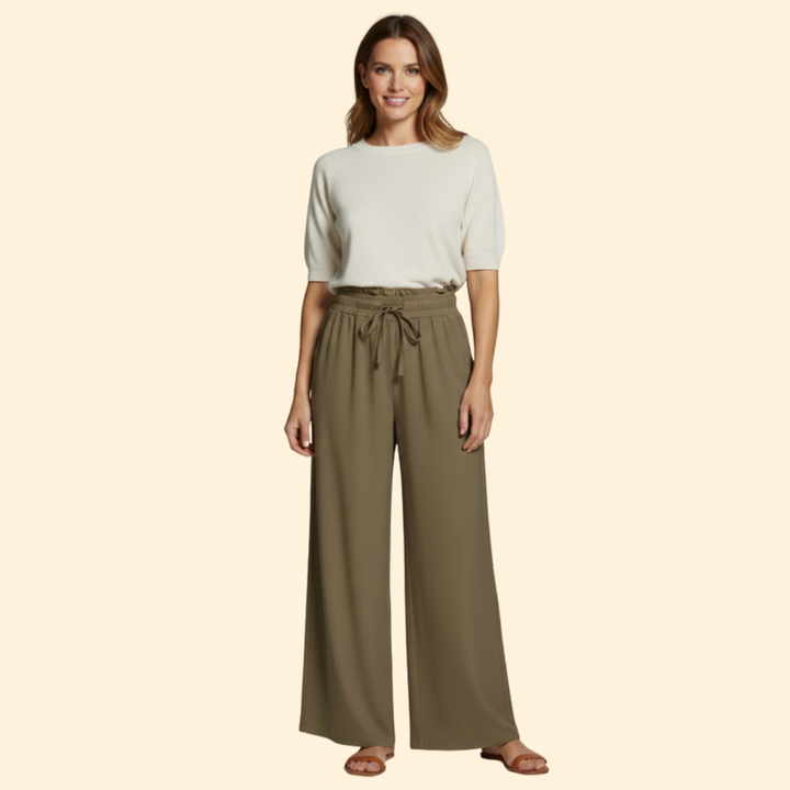 Women’s Wide-Leg Palazzo Pants with Side Pockets