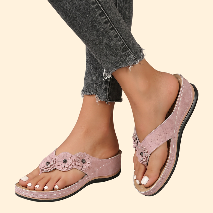 Women's Orthopedic Sandals with Appliqué
