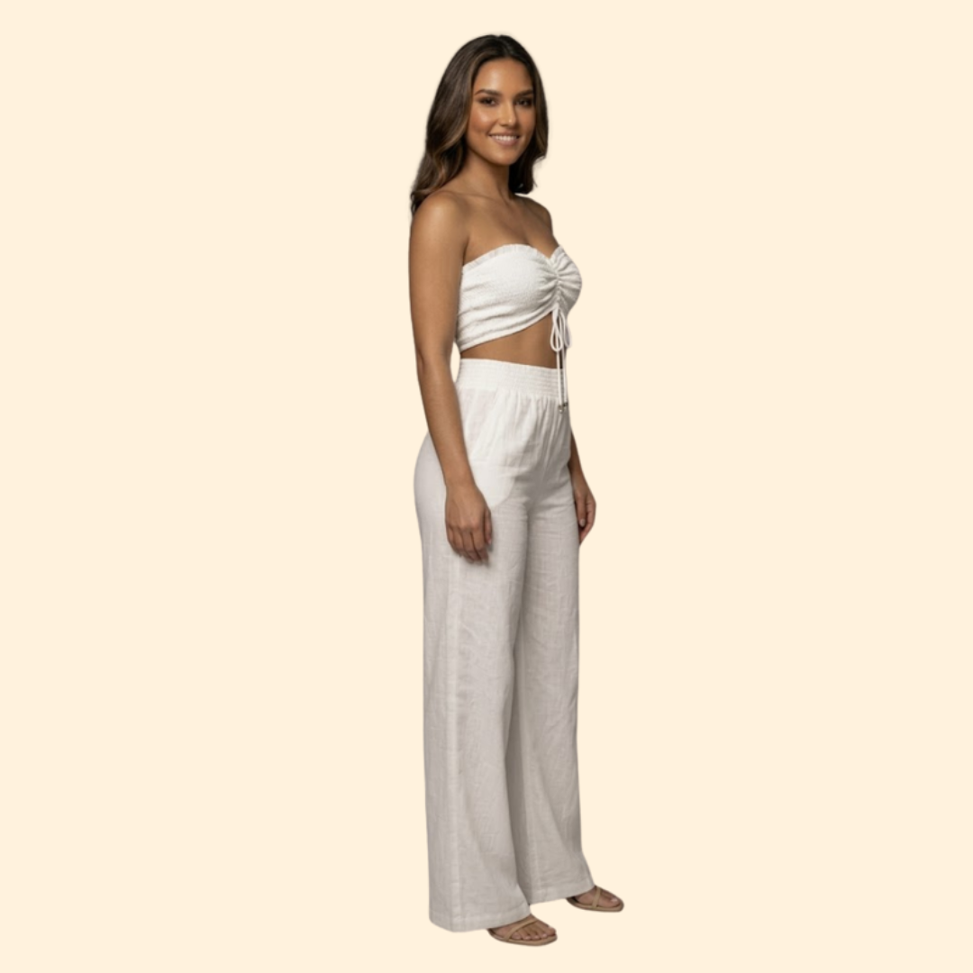 Women’s Relaxed Set with Crop Top and Trousers