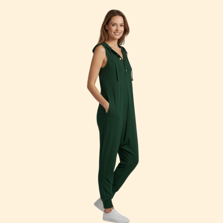 Women’s Casual Jumpsuit Button Front