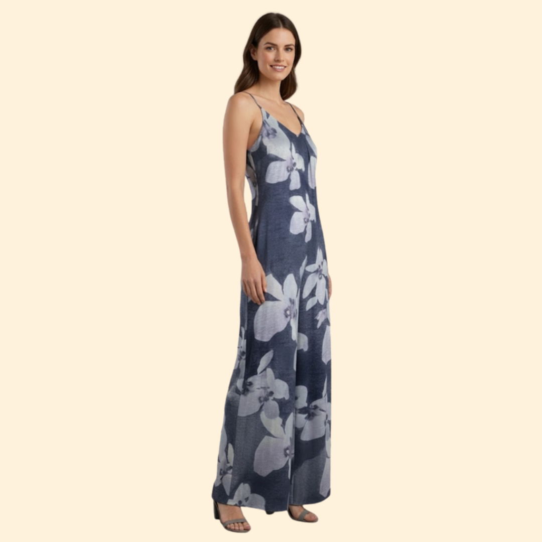 Women’s Sleeveless Jumpsuit with Adjustable Straps