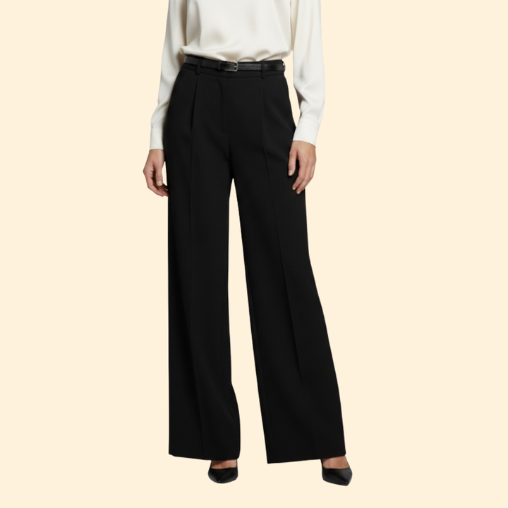 Women's Palazzo Pants with Bow Tie Waist
