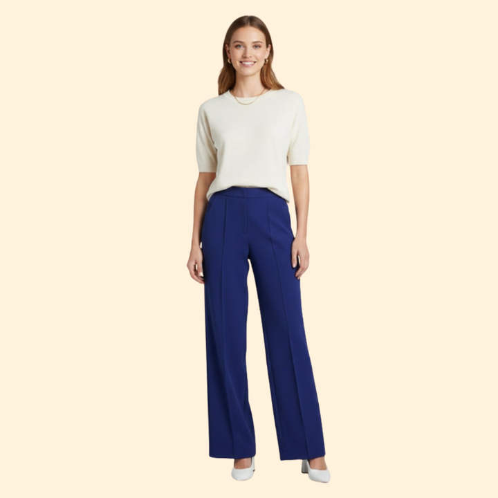 Women’s Wide-Leg Pants with Side Pleats