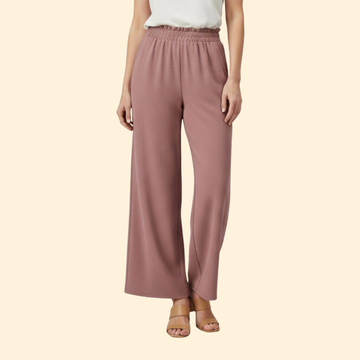 Women’s Wide-Leg Palazzo Pants with Elastic Waist