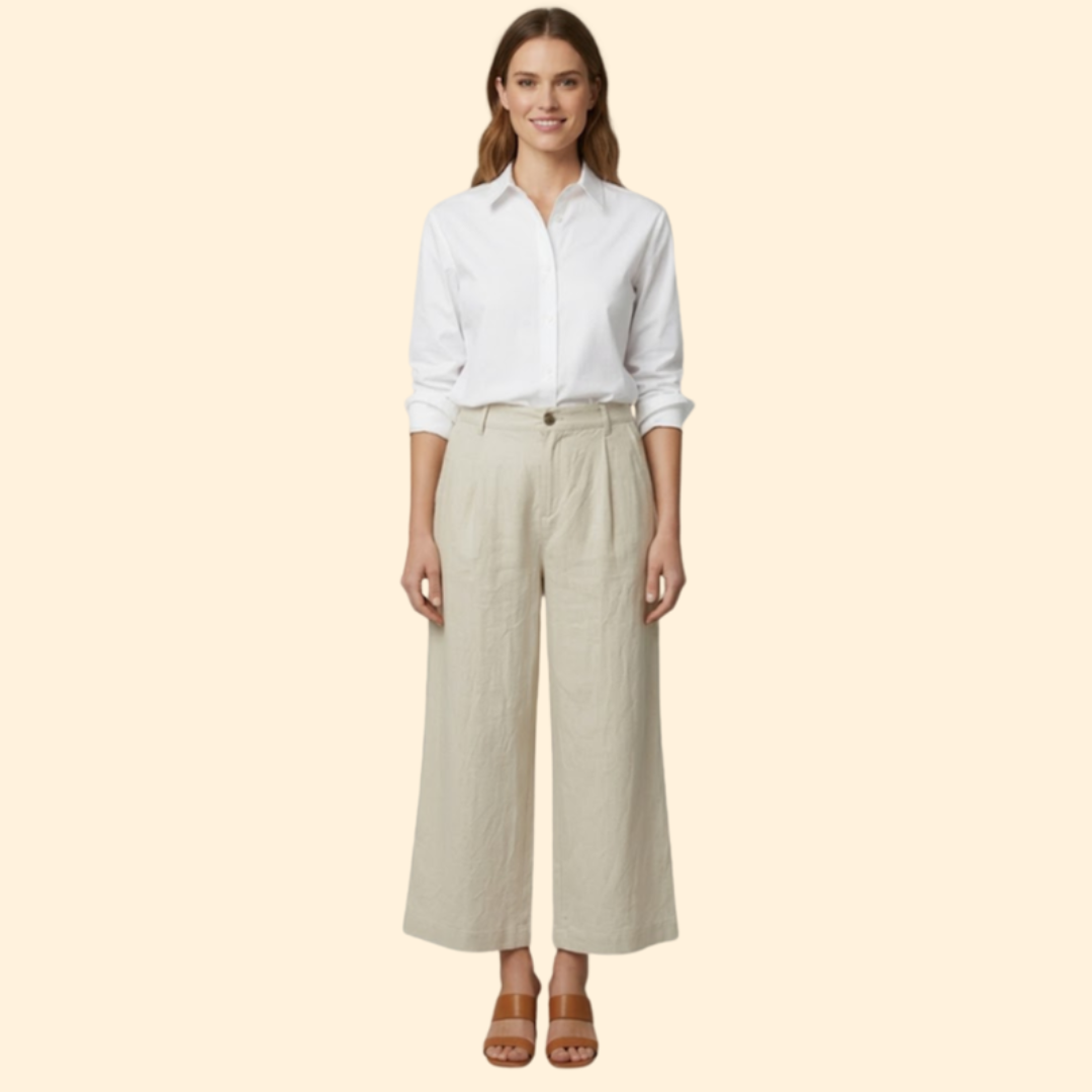 Women’s Loose Trousers with High Waist Design