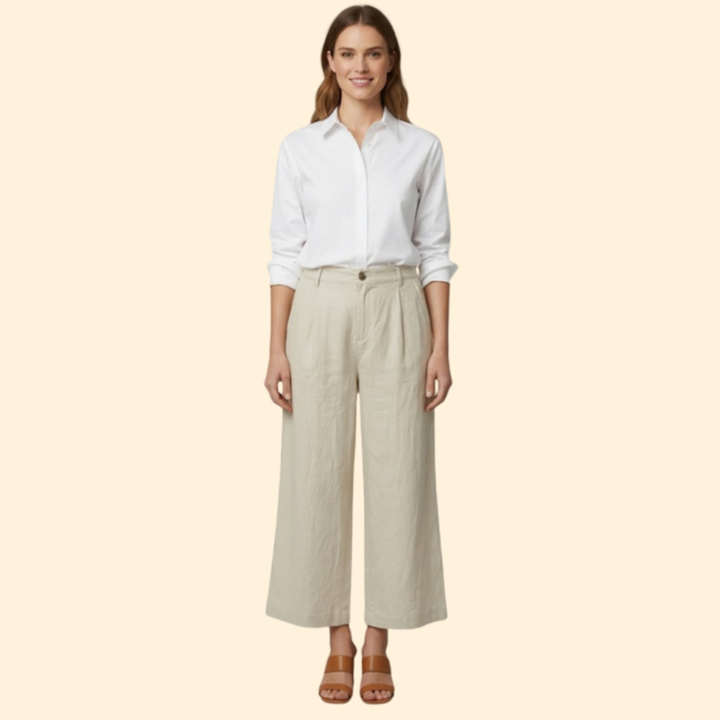 Women’s Loose Trousers with High Waist Design