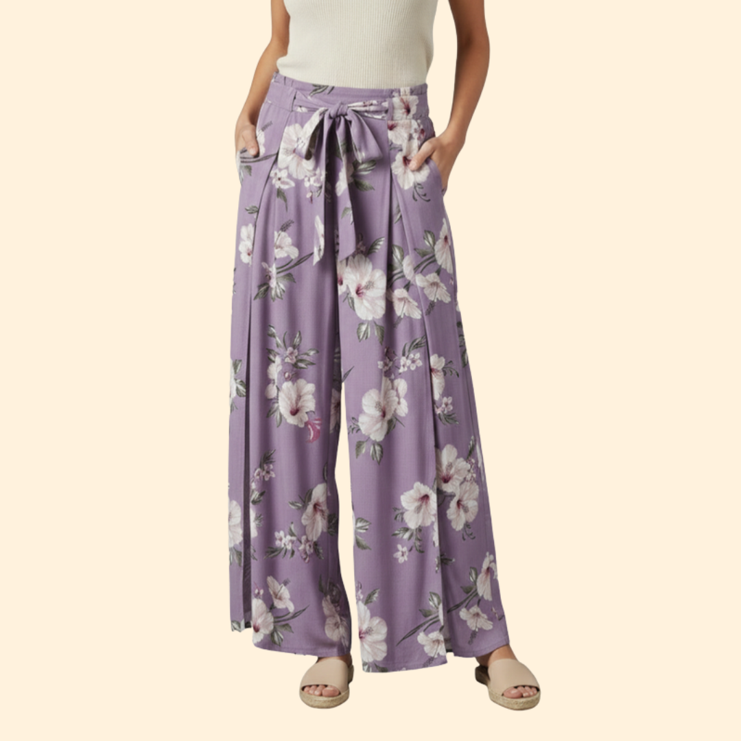 Women’s Wrap Front Pants with Side Slit