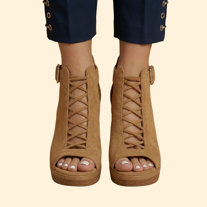 Women's Lattice Block Sandals