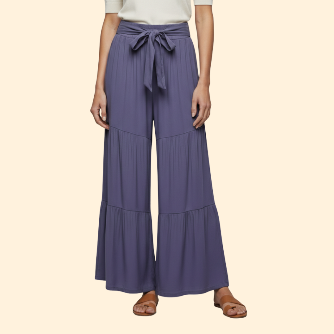 Women’s Wide Leg Pants with Tie Waist