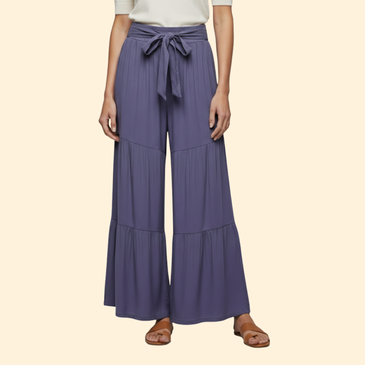Women’s Wide Leg Pants with Tie Waist