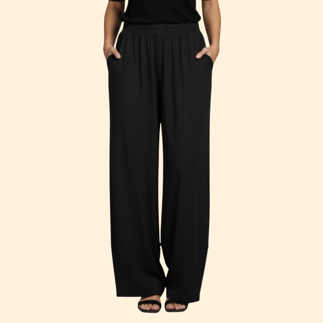 Women’s Cropped Pants with Elastic Waistband