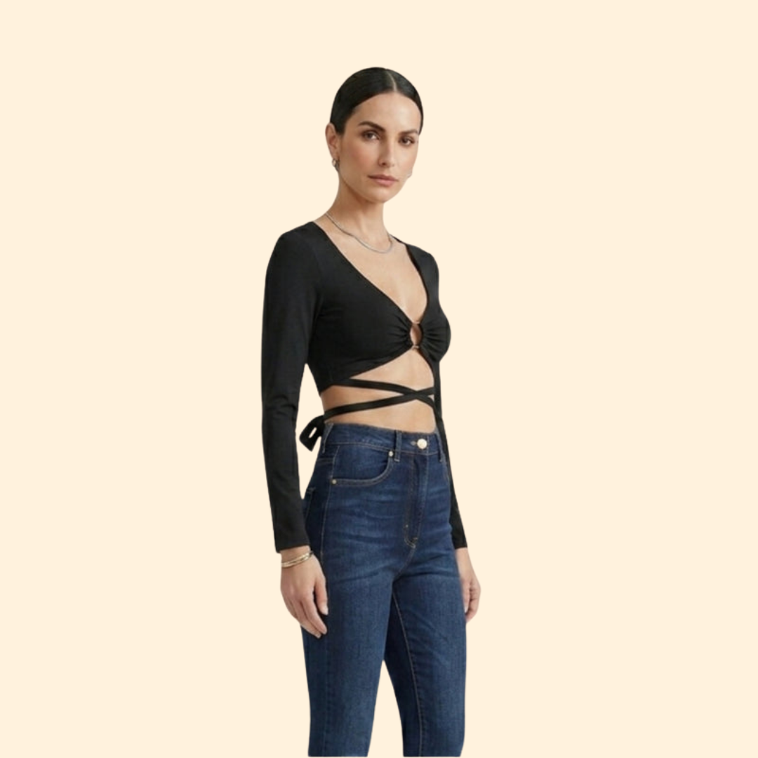 Women’s Crop Top with Ring Detail and Straps