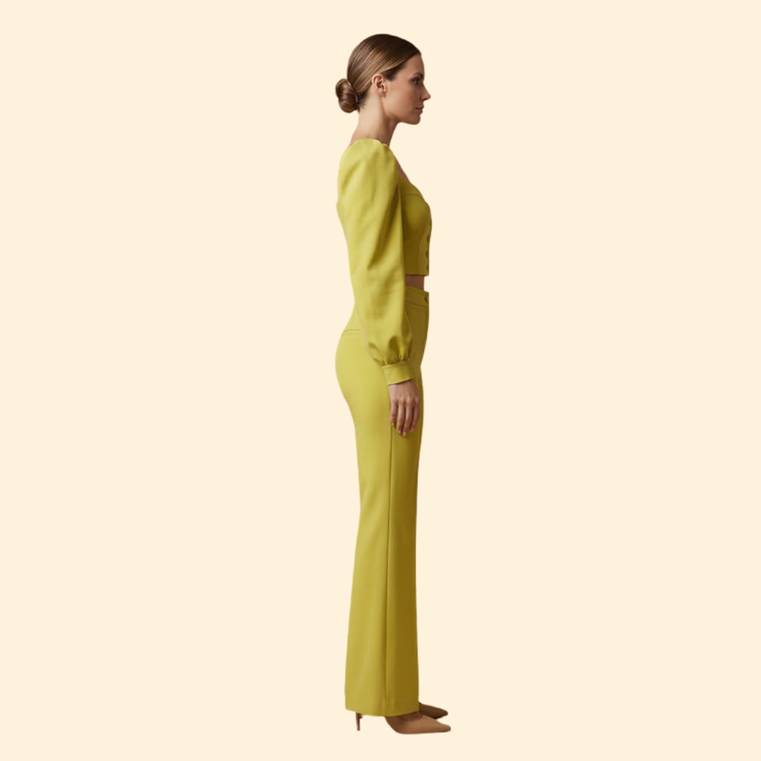 Women’s Crop Top with Puff Sleeve Design
