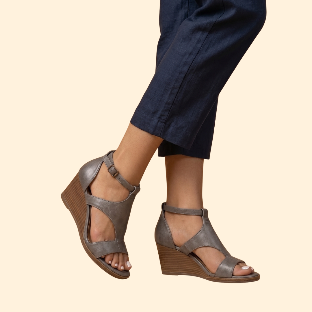 Women's Wedge Sandals with T-Strap