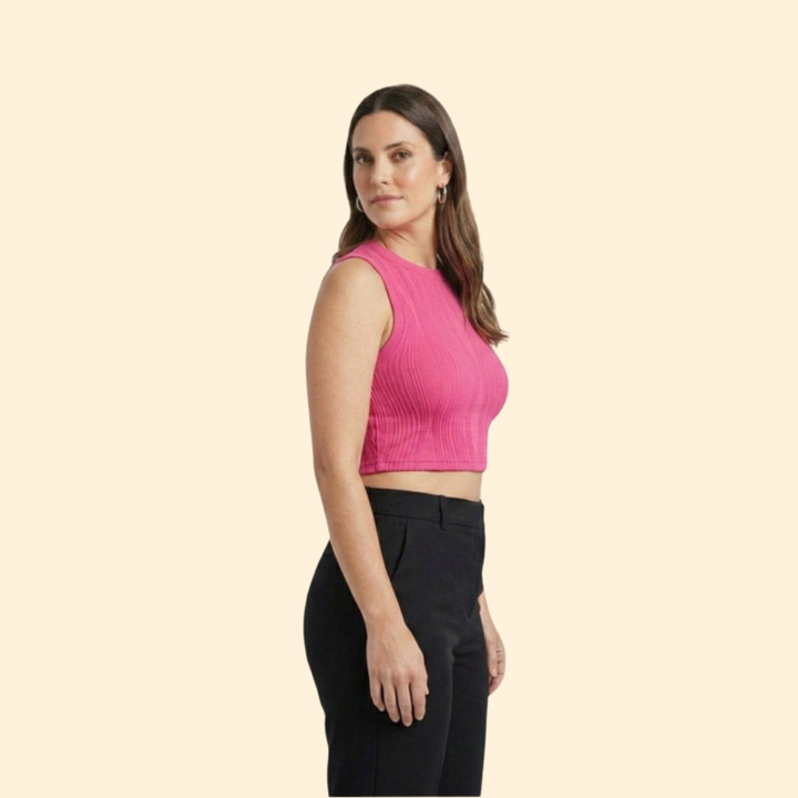Women’s Crop Top with Sleeveless Silhouette