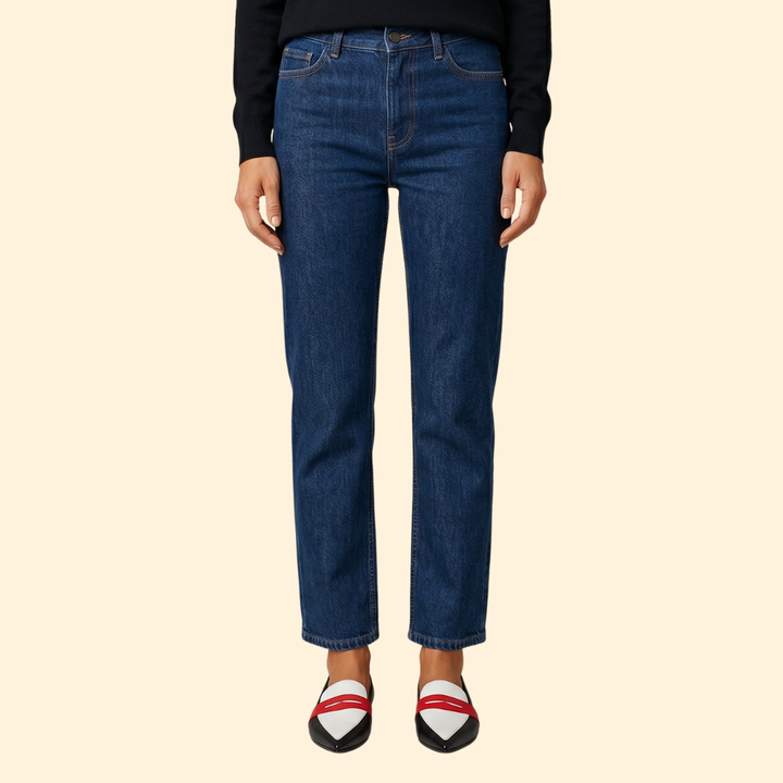 Women’s Pointed Loafers with Contrast Penny Strap