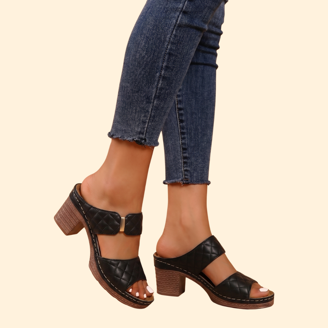 Women's Block Heel Sandals with Straps