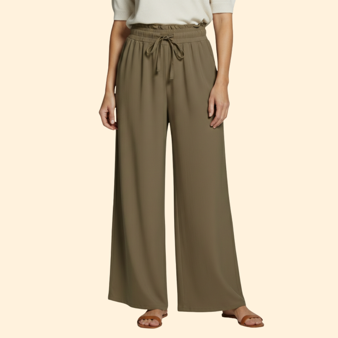 Women’s Wide-Leg Palazzo Pants with Side Pockets