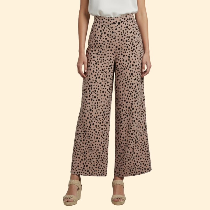 Women’s High Waist Pants with Spotted Print