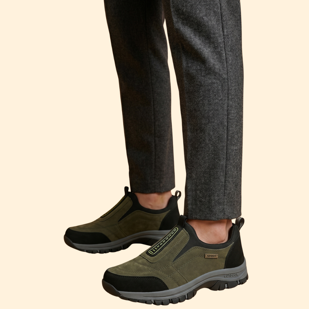 Men’s Textured Sole Shoes with Orthopedic Support