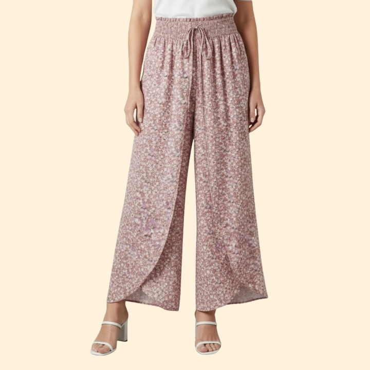 Women’s Loose Fit Pants with Printed Design
