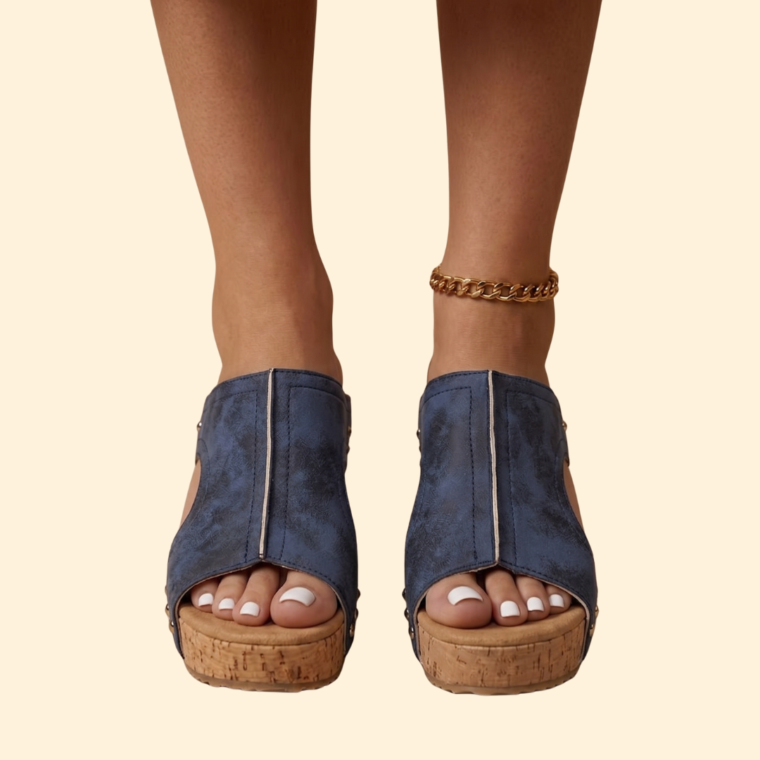 Women's Studded Wedge Sandals