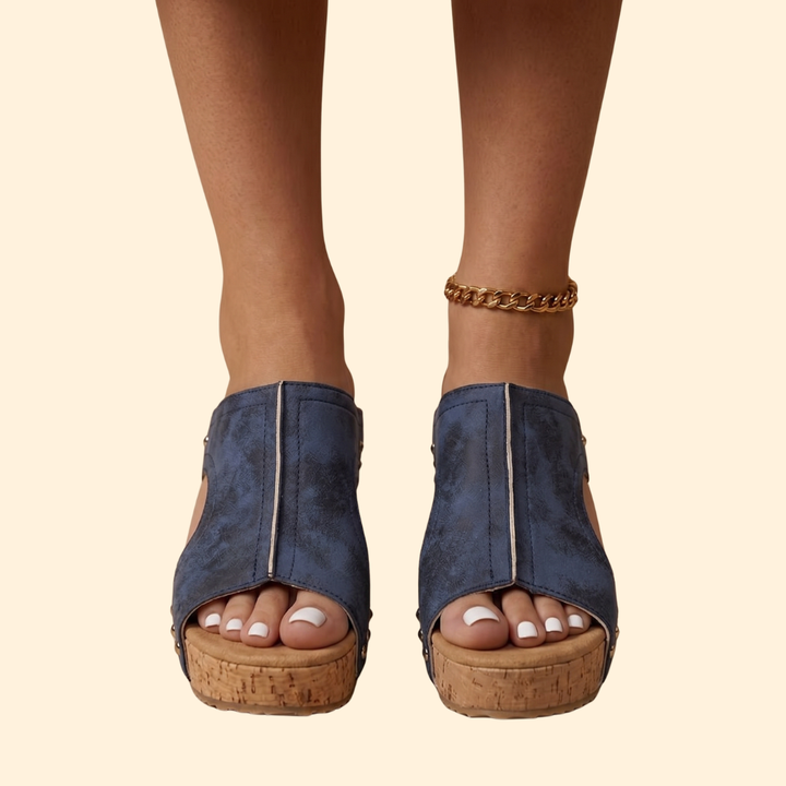 Women's Studded Wedge Sandals