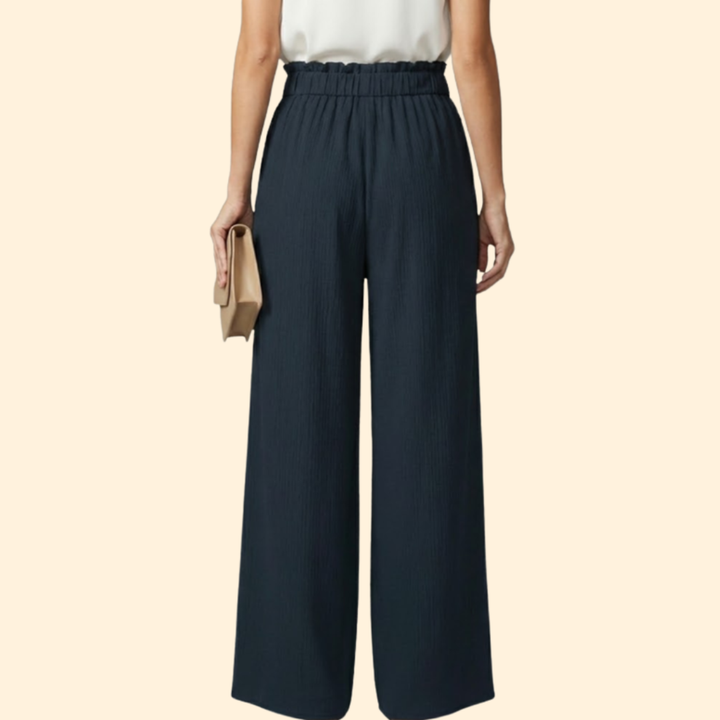 Women’s High Waist Pants with Tie Belt