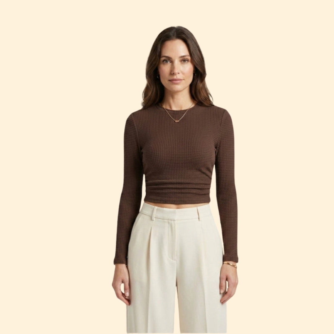 Women’s Crop Top with Mock Neckline