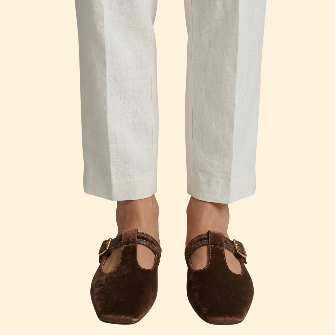 Women’s Square Toe Shoes with Buckle