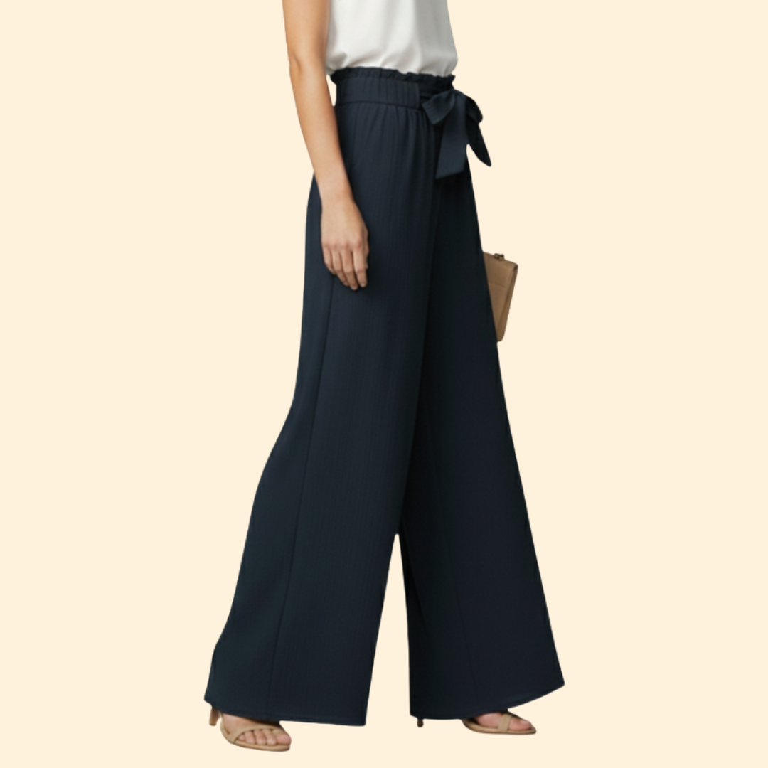 Women’s High Waist Pants with Tie Belt