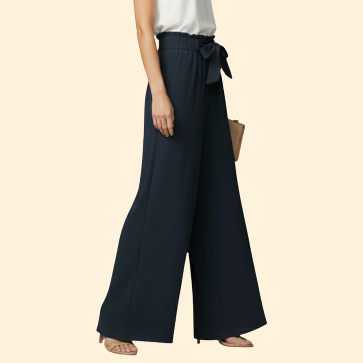 Women’s High Waist Pants with Tie Belt