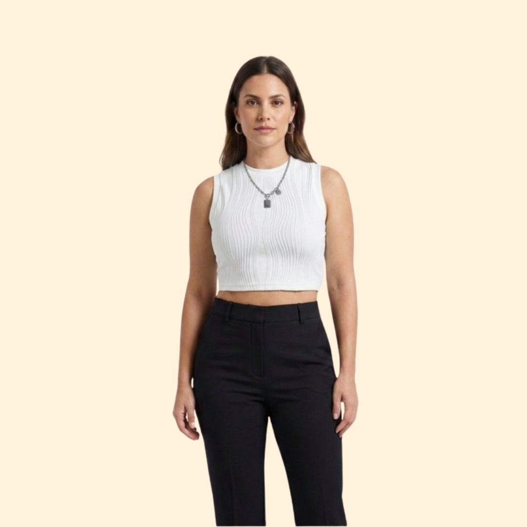 Women’s Crop Top with Sleeveless Silhouette