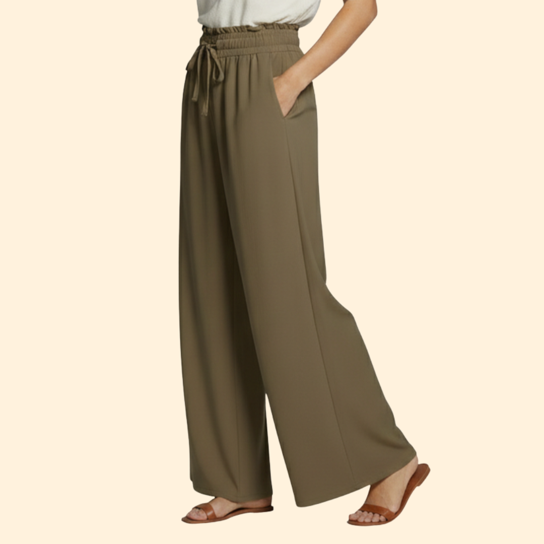 Women’s Wide-Leg Palazzo Pants with Side Pockets