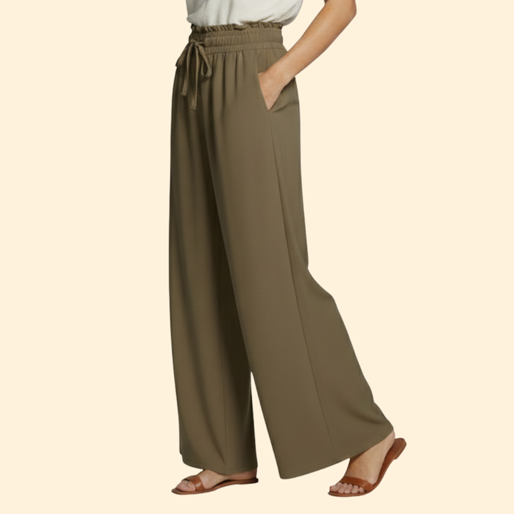 Women’s Wide-Leg Palazzo Pants with Side Pockets