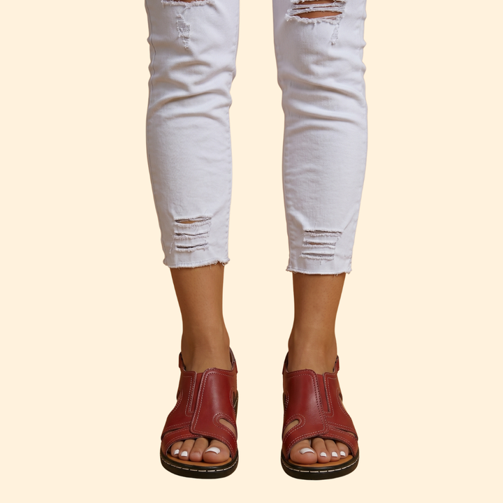 Women's Adjustable Sandals with Stitching